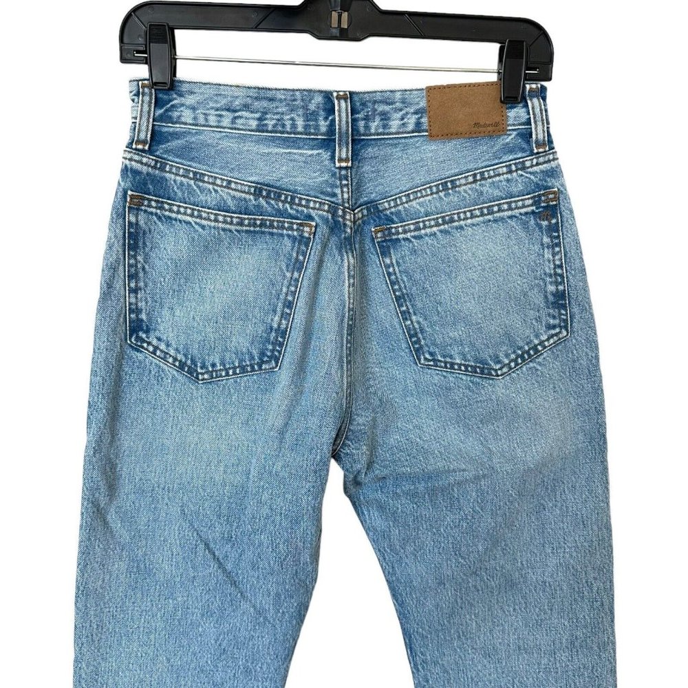 Madewell Petite '90s Straight Jean Womens 26P Blue Mercer Wash READ High Rise - Picture 6 of 16